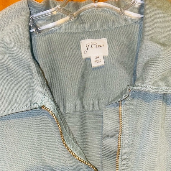 J. Crew Zip Front Chino Dress BA938 Army Khaki Green plus size 24 - Picture 3 of 7